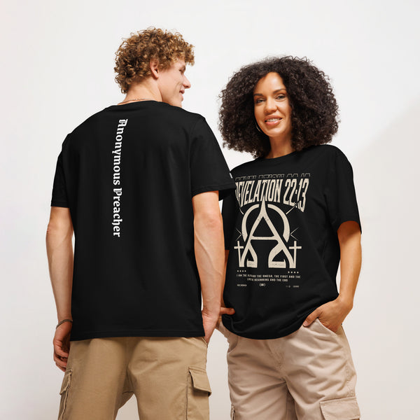 Alpha Omega organic ribbed neck t-shirt