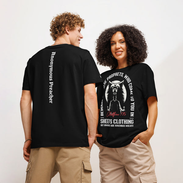 Ravenous Wolf organic ribbed neck t-shirt