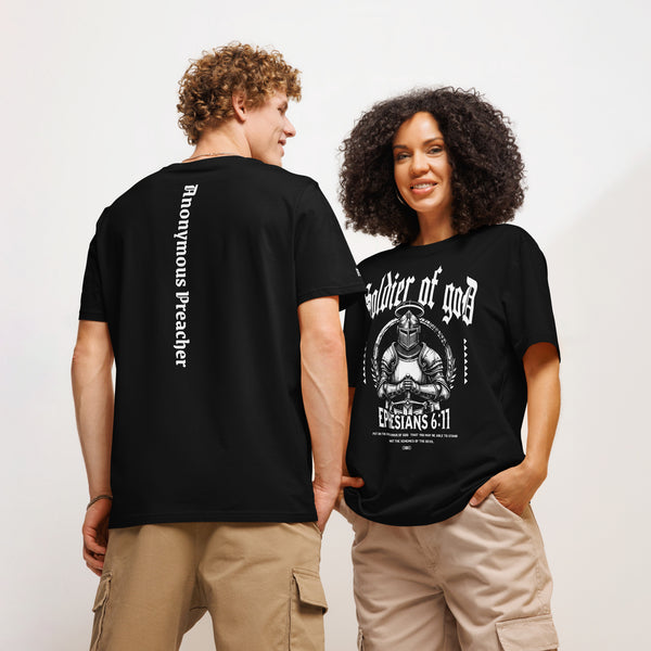 Soldier of God organic ribbed neck t-shirt