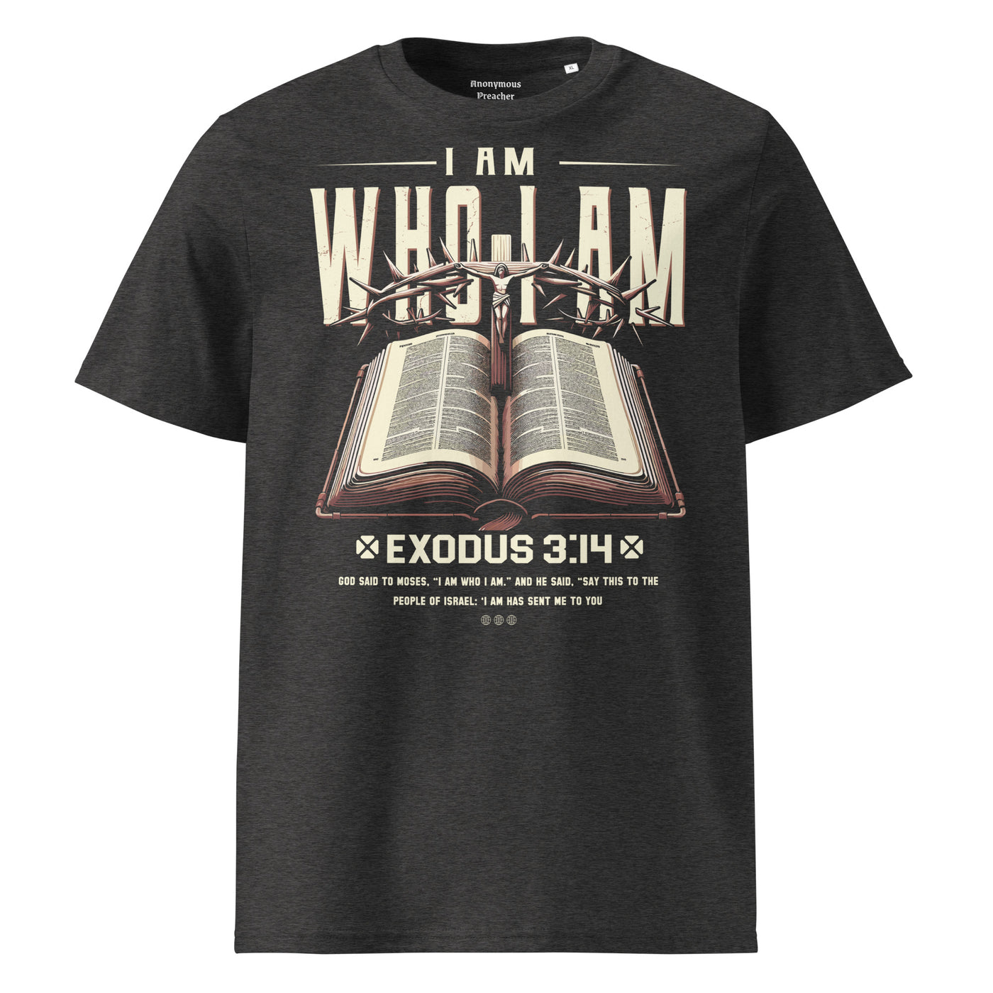 Graphic workout t shirts with bold crhistian artwork