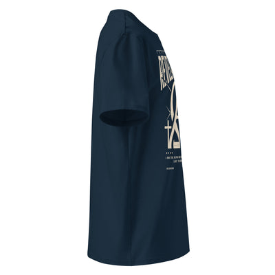 Premium ribbed tee with Alpha Omega symbol